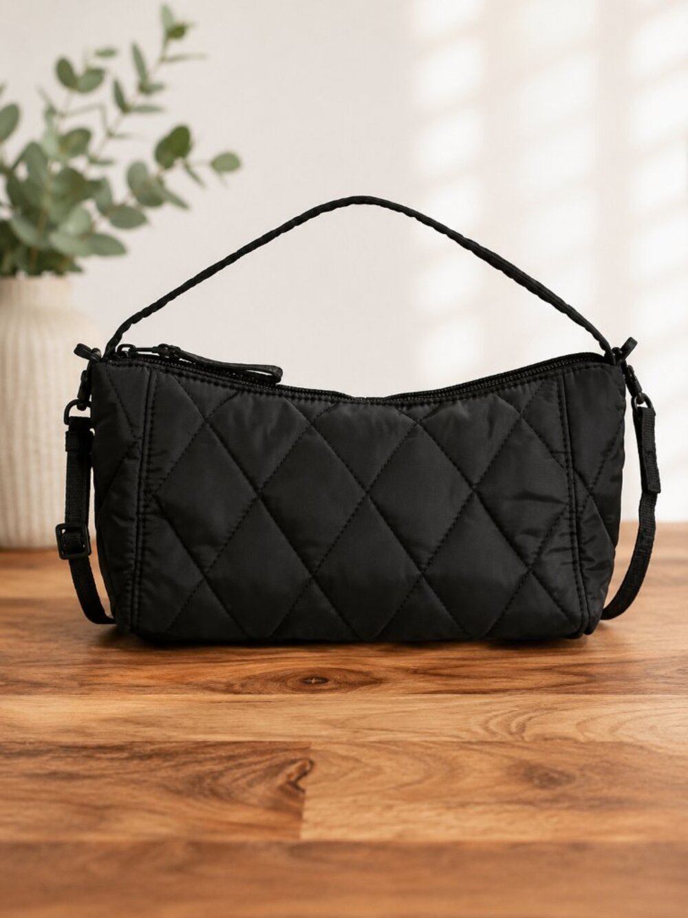 Vera Bradley Mini Slouchy Crossbody Ultralight Moonlight Black NWT
